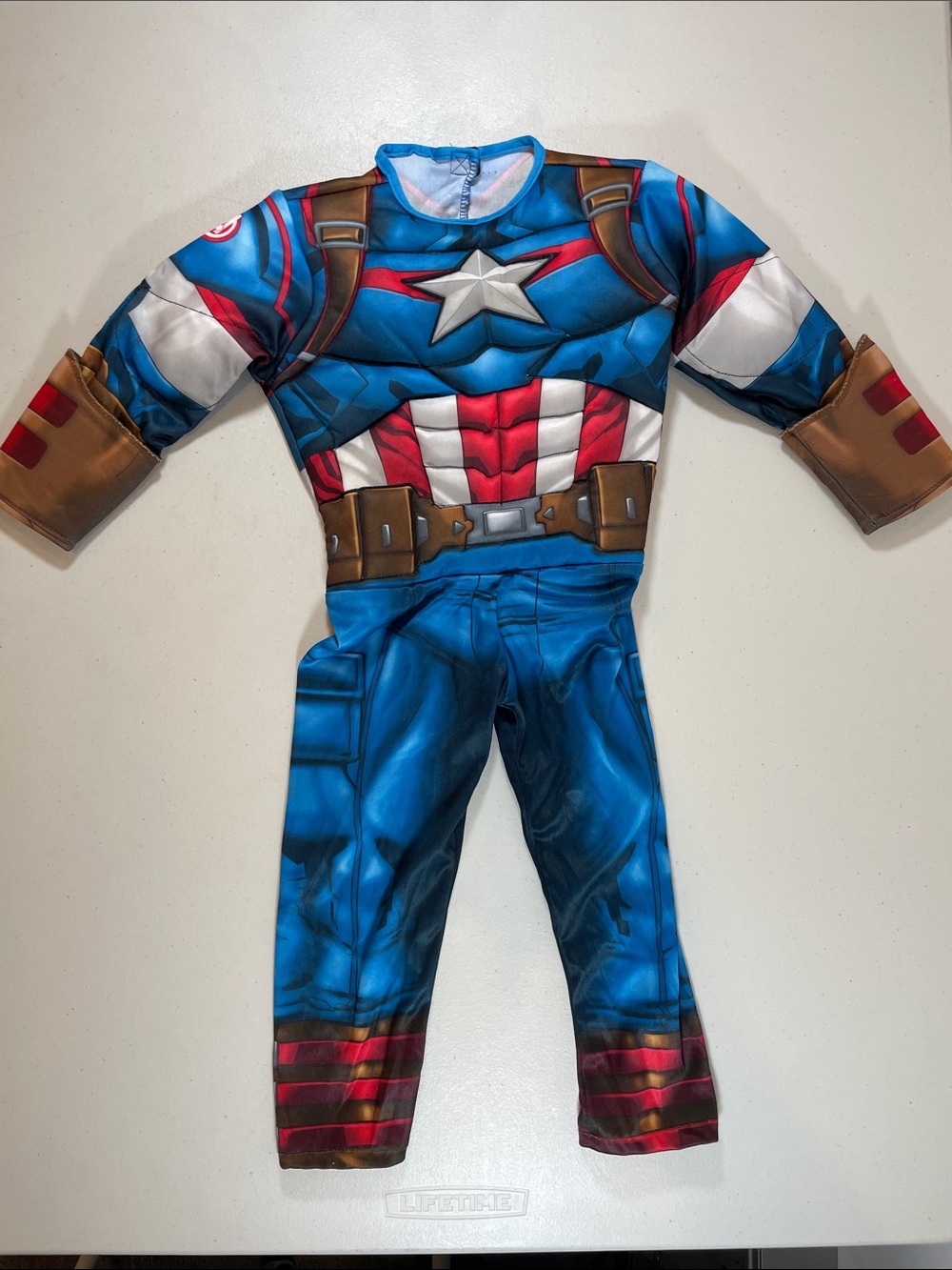 Rubie's Marvel Captain America Costume Toddler Size 2T 3T Halloween Jumpsuit